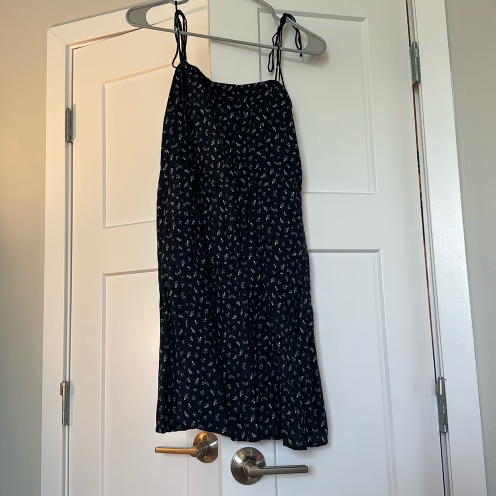 Floral navy dress